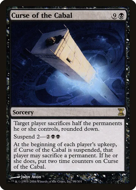 Malédiction de la Coterie, carte Magic TSP 99 — extension Spirale Temporelle