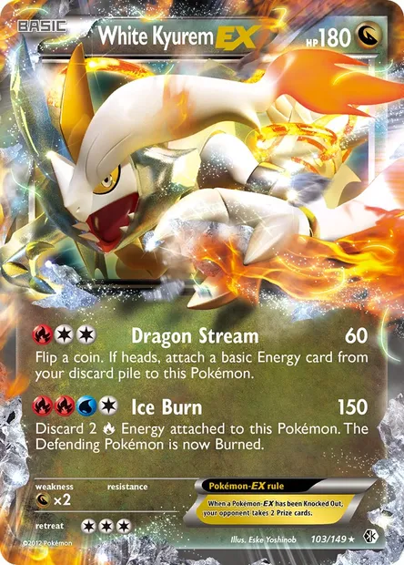 White Kyurem-EX, Pokémon card BCR 103 — Boundaries Crossed set