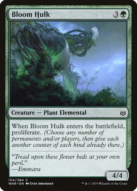 Bloom Hulk, Magic card WAR 154 — War of the Spark set