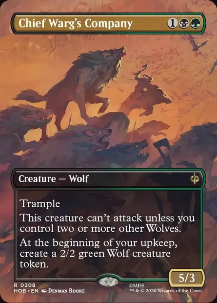 Chief Warg's Company, Magic card HOB 208 — The Hobbit set