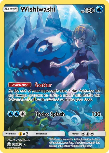 Wishiwashi, Pokémon card CEC 240 — Cosmic Eclipse set