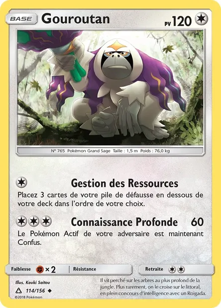 Gouroutan, carte Pokémon UPR 114 — extension Ultra-Prisme