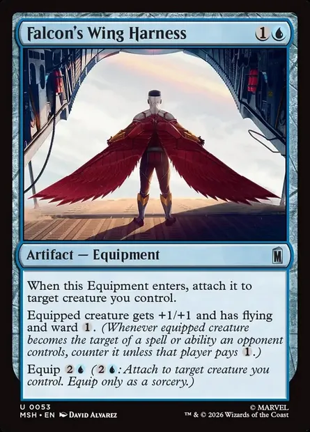 Falcon's Wing Harness, Magic card MSH 53 — Marvel Super Heroes set