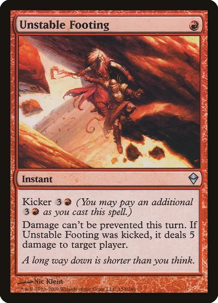 Unstable Footing, Magic card ZEN 153 — Zendikar set