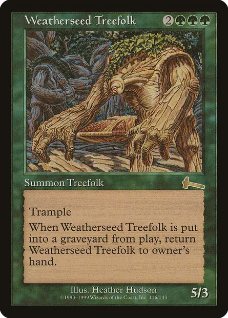 Weatherseed Treefolk, Magic card ULG 116 — Urza's Legacy set