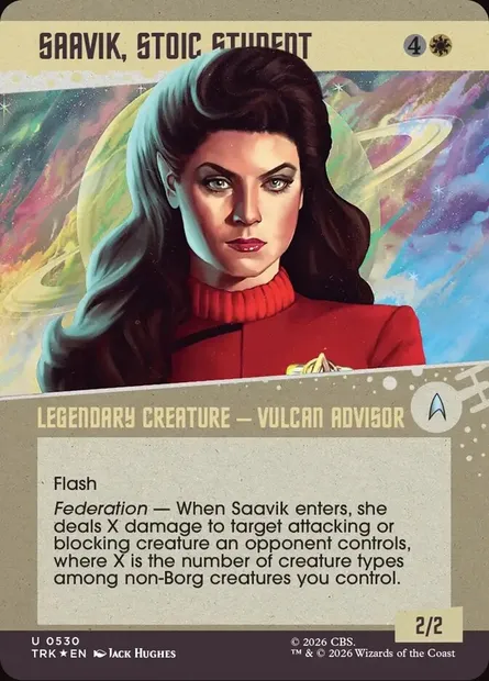 Saavik, Stoic Student, carte Magic TRK 530 — extension Star Trek