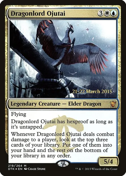 Dragonlord Ojutai, Magic card PDTK 219s — Dragons of Tarkir Promos set