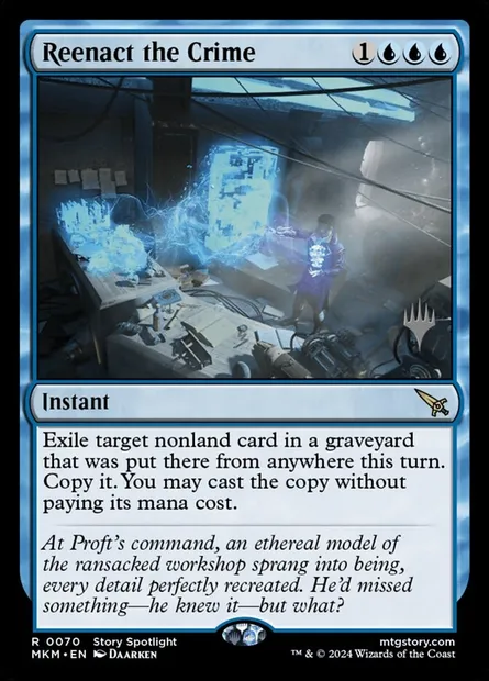 Reenact the Crime, Magic card PMKM 70p — Murders at Karlov Manor Promos set