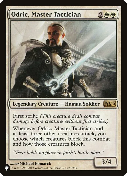 Odric, maître tacticien, carte Magic PLST M13-23 — extension The List
