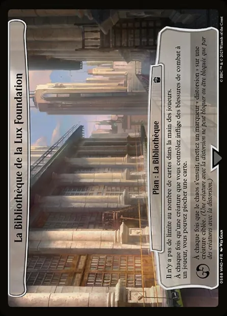 La Bibliothèque de la Lux Foundation, carte Magic WHO 588 — extension Doctor Who