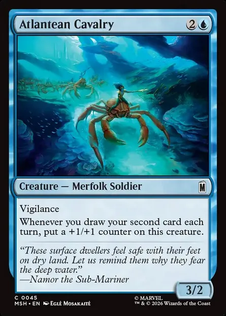 Atlantean Cavalry, Magic card MSH 45 — Marvel Super Heroes set