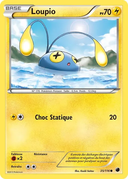 Loupio, carte Pokémon PLF 35 — extension Glaciation Plasma