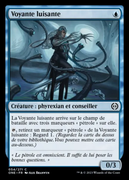 Voyante luisante, carte Magic ONE 54 — extension Tous Phyrexians