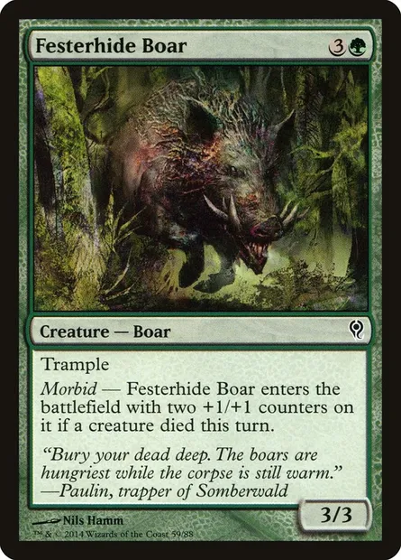 Festerhide Boar, Magic card DDM 59 — Duel Decks: Jace vs. Vraska set