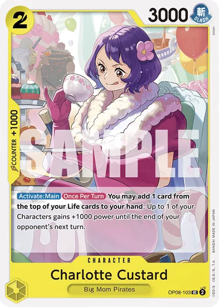 Charlotte Custard, carte One Piece OP08-103 — extension TWO LEGENDS