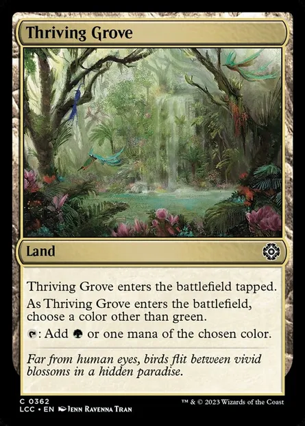 Thriving Grove, Magic card LCC 362 — The Lost Caverns of Ixalan Commander set