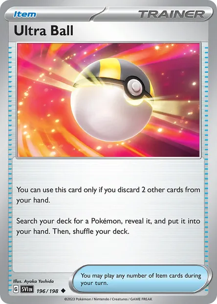 Ultra Ball, Pokémon card SVI 196 — Scarlet & Violet set