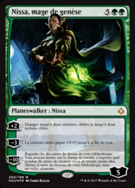 Nissa, mage de genèse, carte Magic HOU 200 — extension L’âge de la destruction