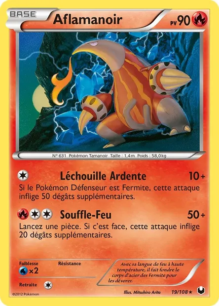 Aflamanoir, carte Pokémon DEX 19 — extension Explorateurs Obscurs
