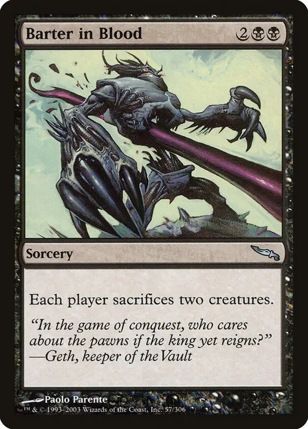 Barter in Blood, Magic card MRD 57 — Mirrodin set