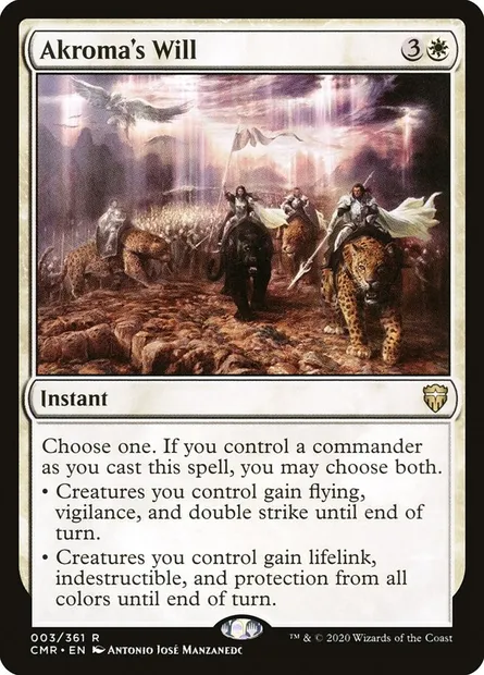 Akroma's Will, Magic card CMR 3 — Commander Legends set