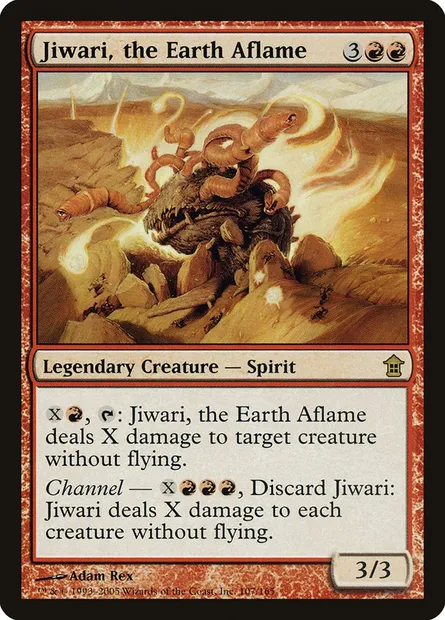 Jiwari, la terre incendiée, carte Magic SOK 107 — extension Libérateurs de Kamigawa