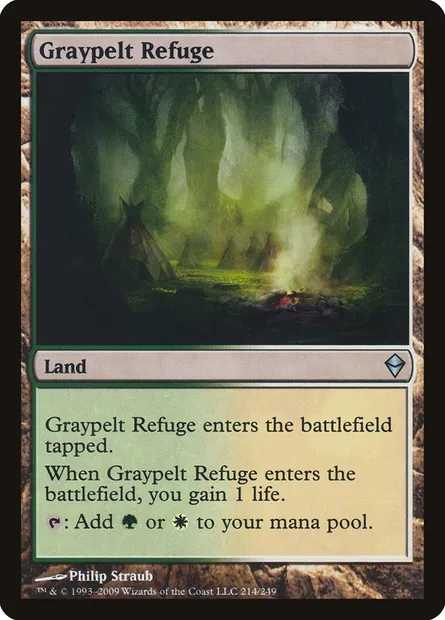 Graypelt Refuge, Magic card ZEN 214 — Zendikar set