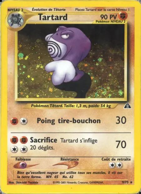Tartard, carte Pokémon ND 9 — extension Neo Discovery
