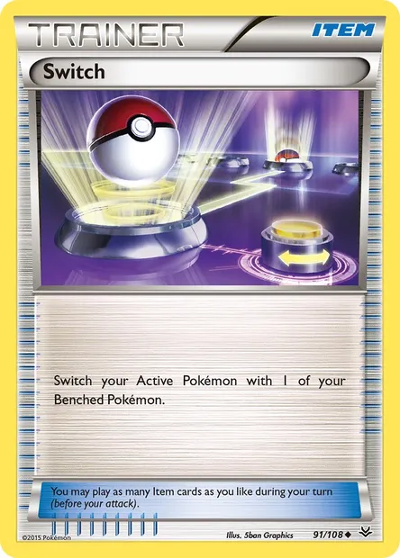 Switch, Pokémon card ROS 91 — Roaring Skies set