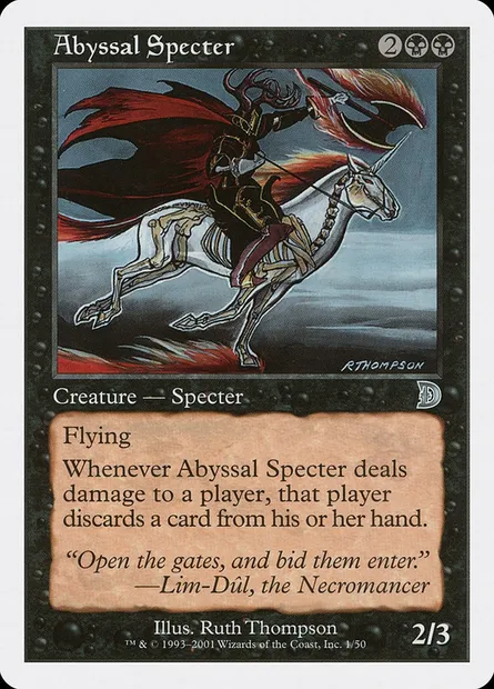 Abyssal Specter, Magic card DKM 1 — Deckmasters set