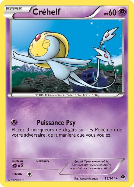 Créhelf, carte Pokémon PLB 36 — extension Explosion Plasma
