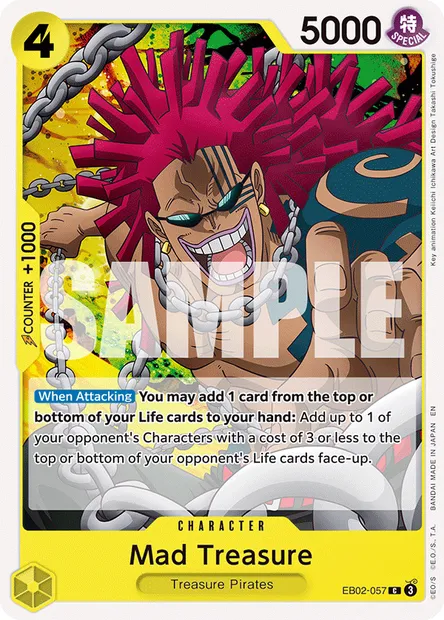 Mad Treasure, One Piece card EB02-057 — Anime 25th Collection set