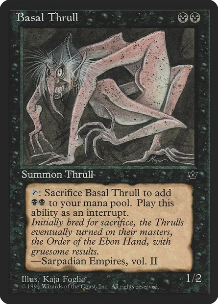 Basal Thrull, carte Magic FEM 34a — extension Fallen Empires