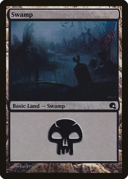 Swamp, Magic card PD3 29 — Premium Deck Series: Graveborn set
