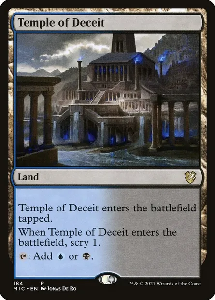 Temple of Deceit, Magic card MIC 184 — Midnight Hunt Commander set