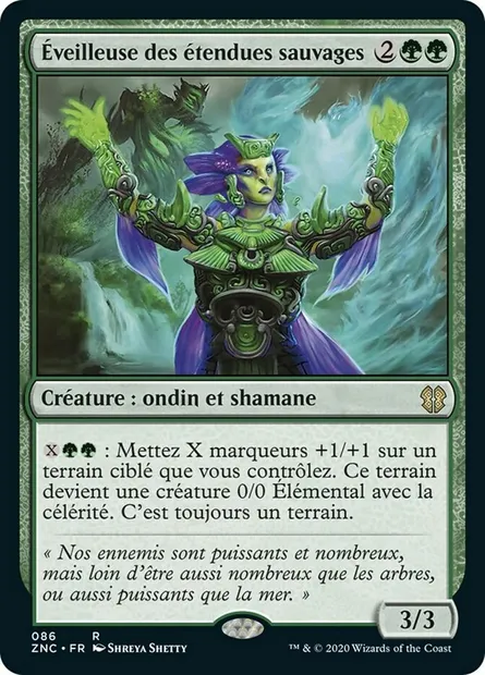 Éveilleuse des étendues sauvages, carte Magic ZNC 86 — extension Zendikar Rising Commander