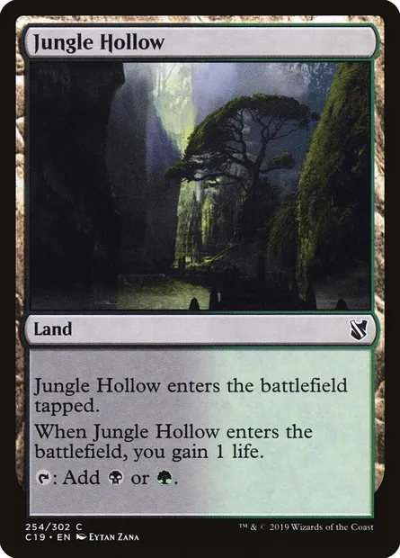 Jungle Hollow, Magic card C19 254 — Commander 2019 set
