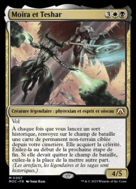 Moira et Teshar, carte Magic MOC 7 — extension March of the Machine Commander