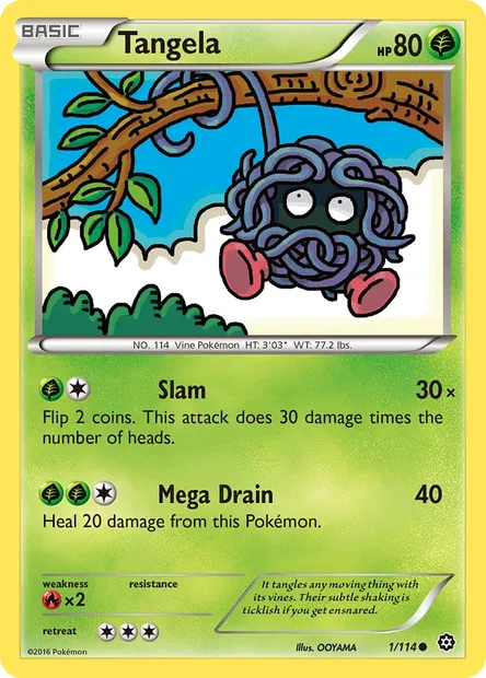 Tangela, Pokémon card STS 1 — Steam Siege set
