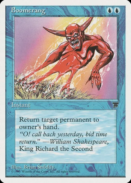 Boomerang, carte Magic CHR 16 — extension Chronicles