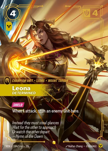 Leona, carte Riftbound VEN 184 — extension Vendetta