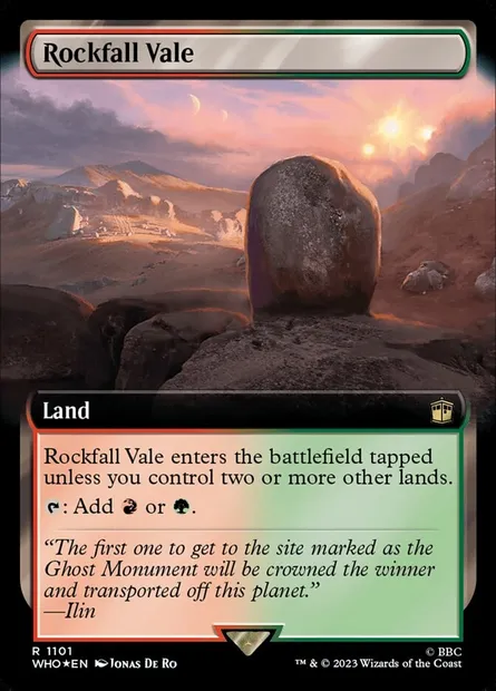 Rockfall Vale, Magic card WHO 1101 — Doctor Who set