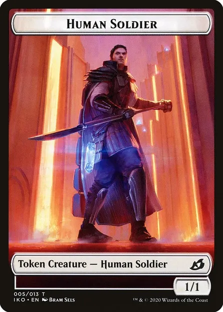 Human Soldier, carte Magic TIKO 5 — extension Ikoria: Lair of Behemoths Tokens