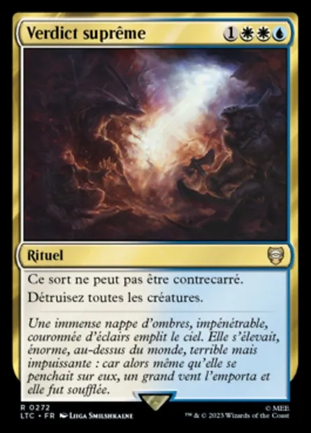Verdict suprême, carte Magic LTC 272 — extension Tales of Middle-earth Commander