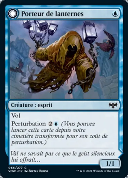 Porteur de lanternes // Enlèvement par les lanternes, carte Magic VOW 66 — extension Innistrad : noce écarlate