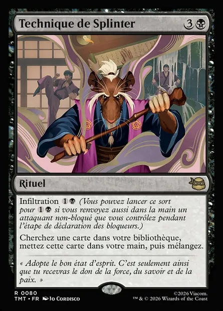 Technique de Splinter, carte Magic TMT 80 — extension Teenage Mutant Ninja Turtles