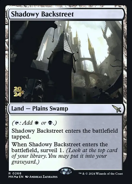 Shadowy Backstreet, Magic card PMKM 268s — Murders at Karlov Manor Promos set