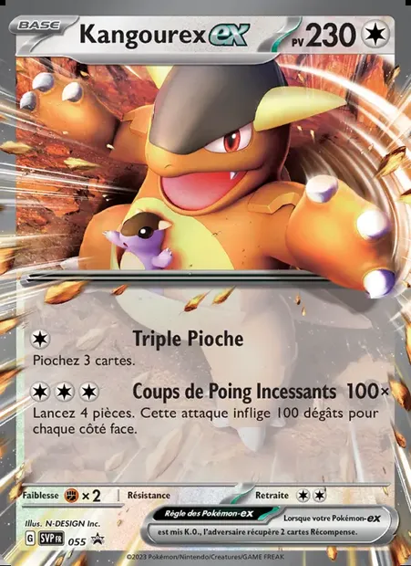 Kangourex-ex, carte Pokémon PR-SV 055 — extension SVP Black Star Promos