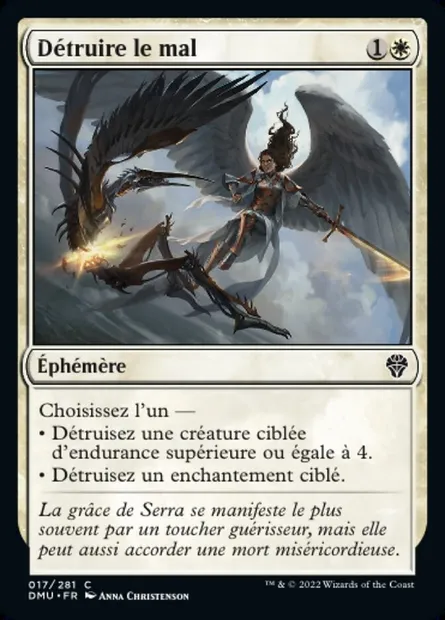 Détruire le mal, carte Magic DMU 17 — extension Dominaria Uni