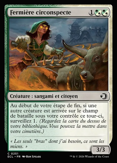 Fermière circonspecte, carte Magic ECL 251 — extension Lorwyn Eclipsed